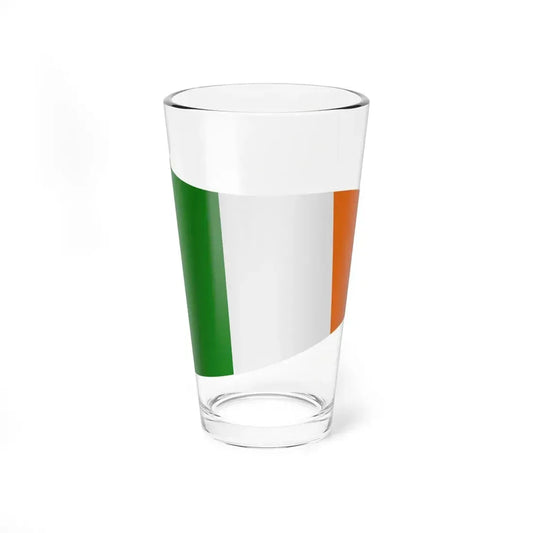 Ireland Flag - iconic waving (Ireland) Pint Glass 16oz 16oz - Go Mug Yourself