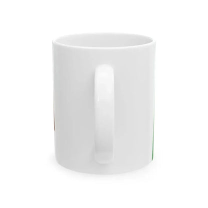 Ireland Flag - iconic waving (Ireland) White Coffee Mug - Go Mug Yourself
