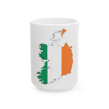Ireland-Flagmap (Ireland) White Coffee Mug 15oz - Go Mug Yourself