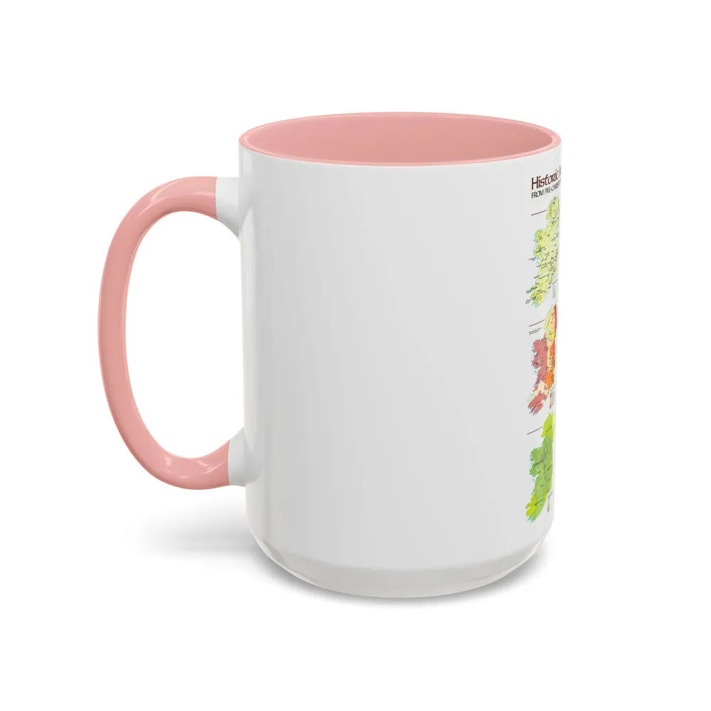 Ireland - Historic Pre-Christian to the Modern Day (1981) (Map) Accent Coffee Mug - Go Mug Yourself