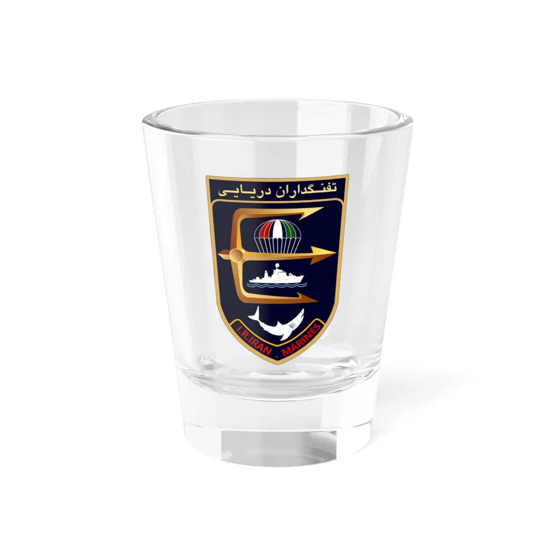 IRIA Marine Corps (Iran) (Coat of Arms) Shot Glass 1.5oz 1.5oz - Go Mug Yourself