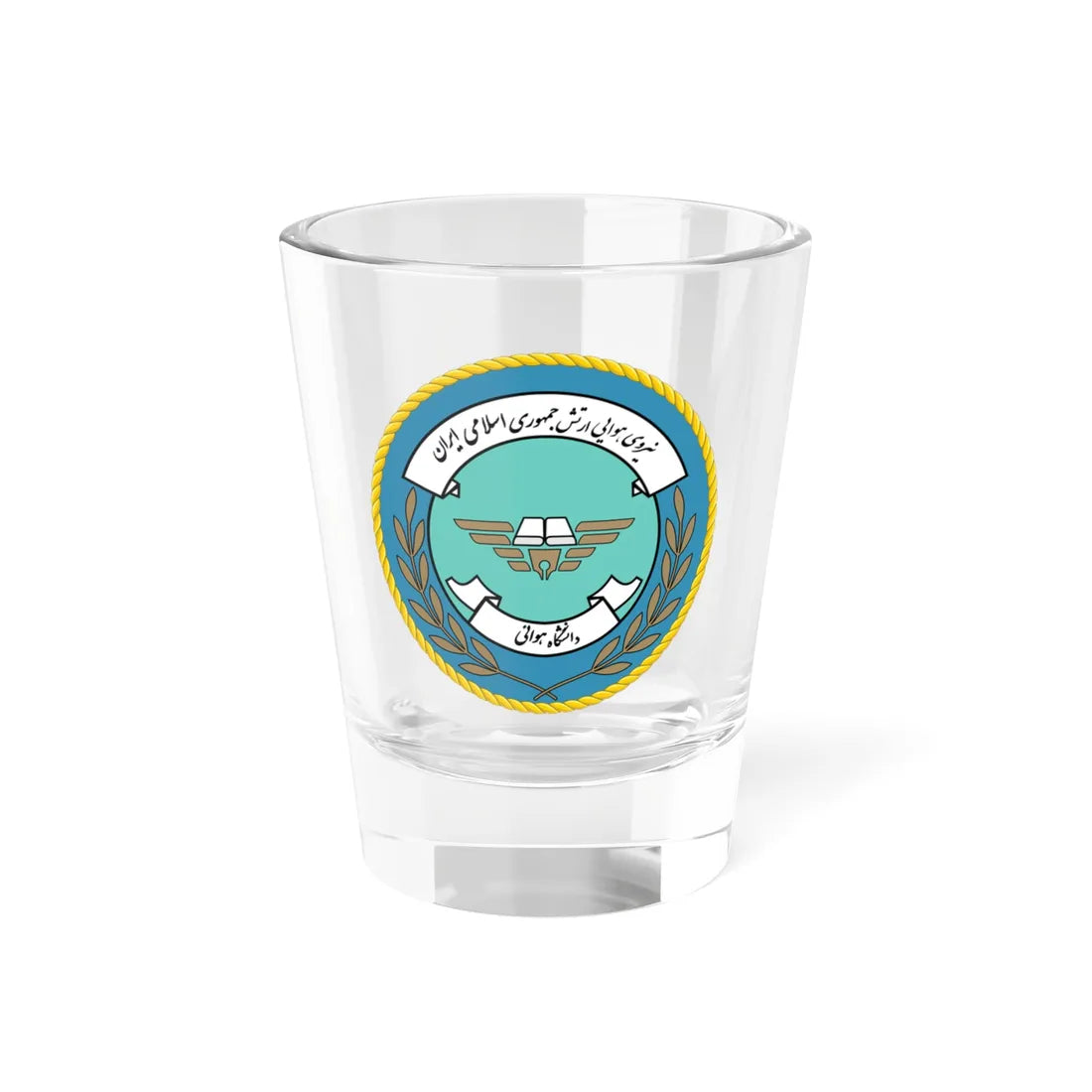 IRIAF Air University (Iran) (Coat of Arms) Shot Glass 1.5oz 1.5oz - Go Mug Yourself