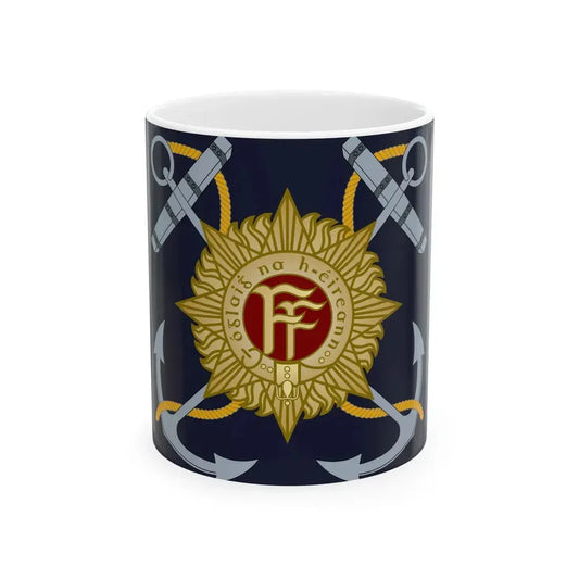 Irish Naval Service Colour (Ireland) White Coffee Mug 11oz - Go Mug Yourself