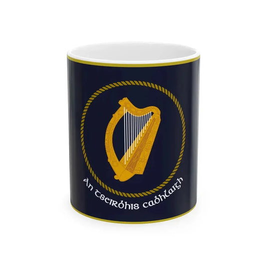 Irish Naval Service Flag (Ireland) White Coffee Mug 11oz - Go Mug Yourself