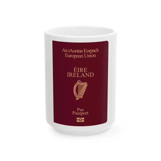 Irish Passport - White Coffee Mug 15oz - Go Mug Yourself