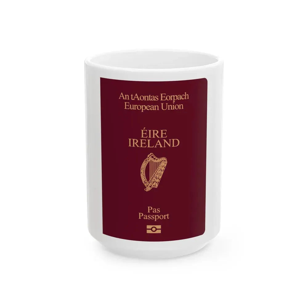 Irish Passport - White Coffee Mug 15oz - Go Mug Yourself