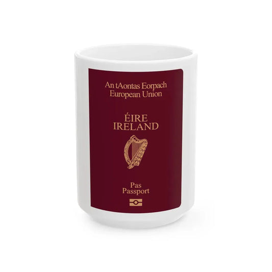 Irish Passport - White Coffee Mug 15oz - Go Mug Yourself