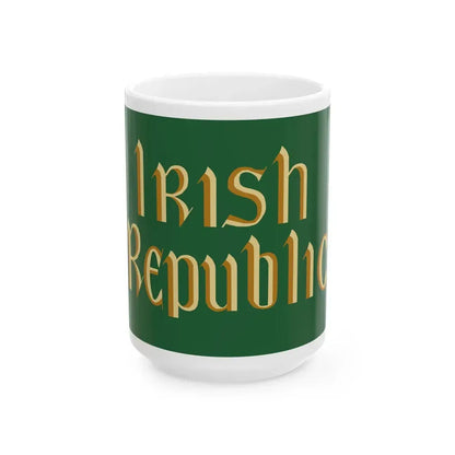 Irish Republic Flag (Ireland) White Coffee Mug 15oz - Go Mug Yourself