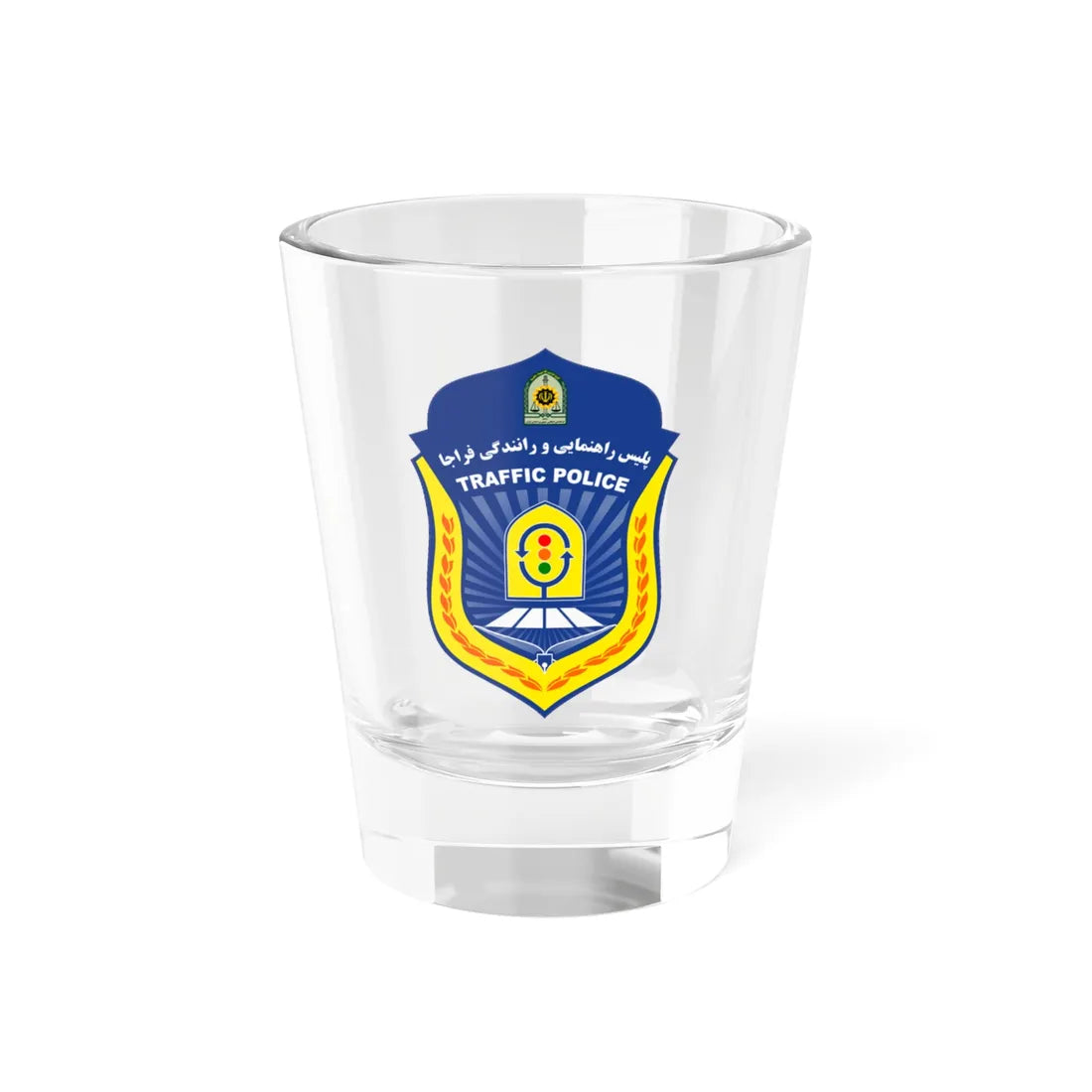 IRI.Traffic-Police (Iran) (Coat of Arms) Shot Glass 1.5oz 1.5oz - Go Mug Yourself