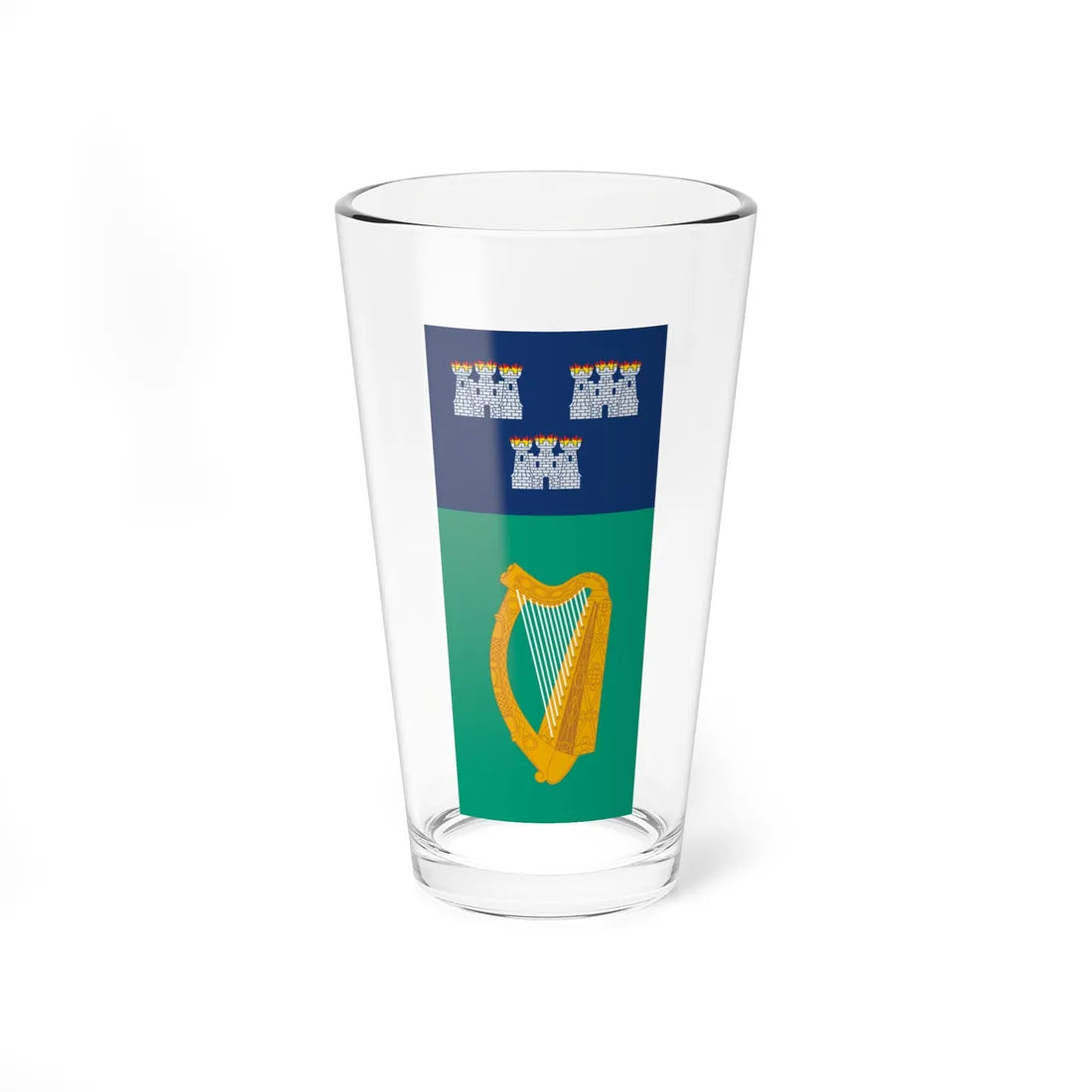 IRL Dublin flag vertical (Ireland) Pint Glass 16oz 16oz - Go Mug Yourself