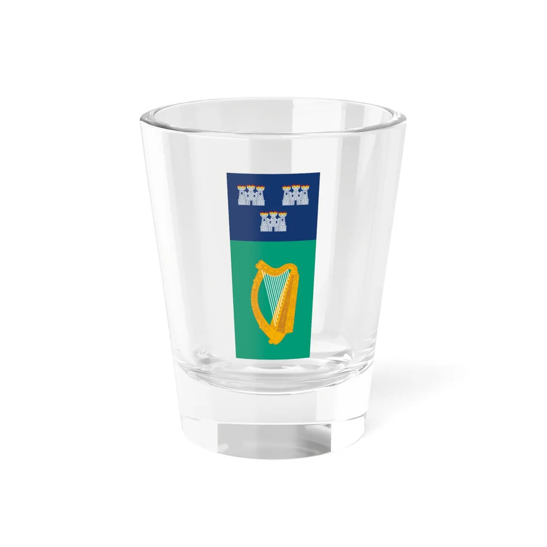 IRL Dublin flag vertical (Ireland) Shot Glass 1.5oz 1.5oz - Go Mug Yourself