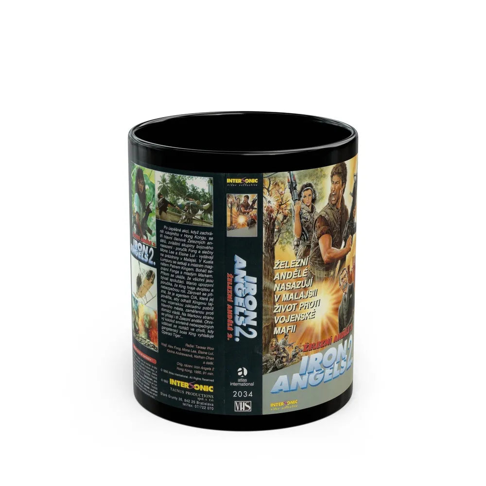 IRON ANGELS 2 (VHS COVER) - Black Coffee Mug-11oz-Go Mug Yourself