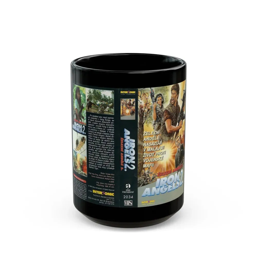 IRON ANGELS 2 (VHS COVER) - Black Coffee Mug 15oz - Go Mug Yourself