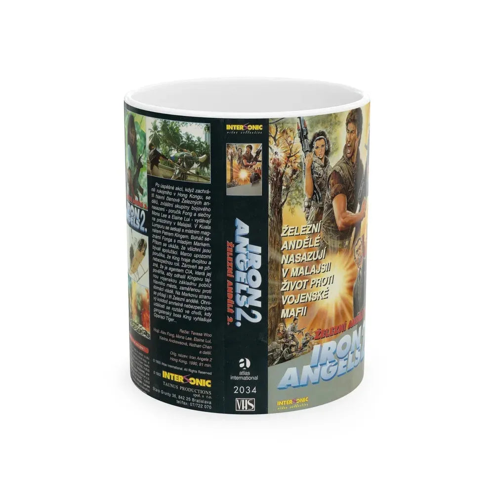 IRON ANGELS 2 (VHS COVER) - White Coffee Mug 11oz - Go Mug Yourself