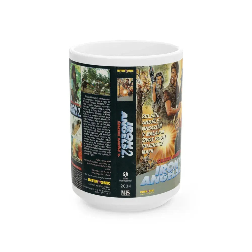 IRON ANGELS 2 (VHS COVER) - White Coffee Mug 15oz - Go Mug Yourself