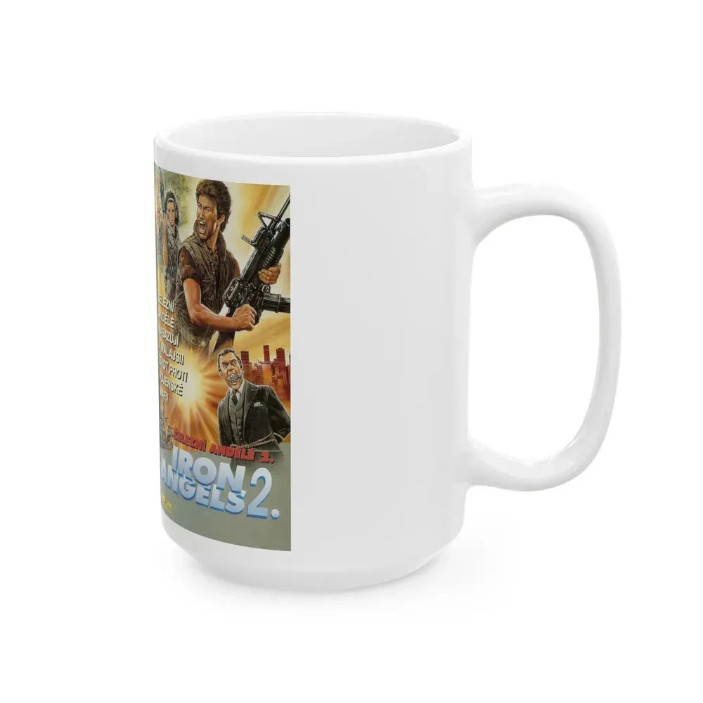 IRON ANGELS 2 (VHS COVER) - White Coffee Mug - Go Mug Yourself