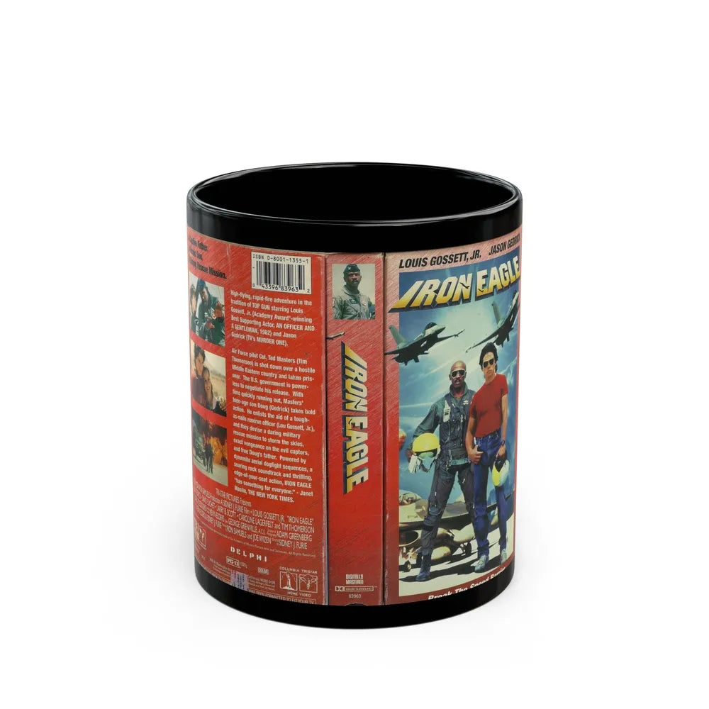 IRON EAGLE (VHS COVER) - Black Coffee Mug-11oz-Go Mug Yourself