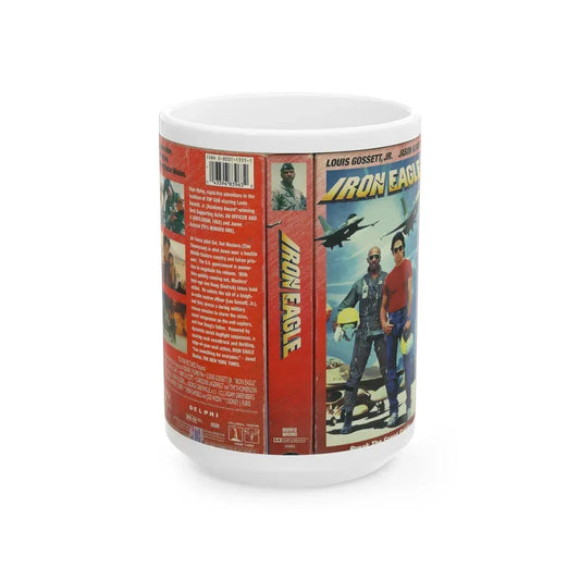 IRON EAGLE (VHS COVER) - White Coffee Mug 15oz - Go Mug Yourself