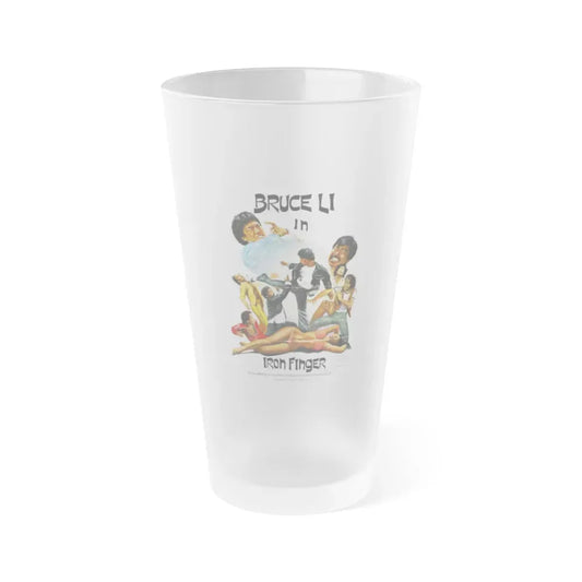 IRON FINGER 1979 Movie Poster - Frosted Pint Glass 16oz 16oz Frosted - Go Mug Yourself