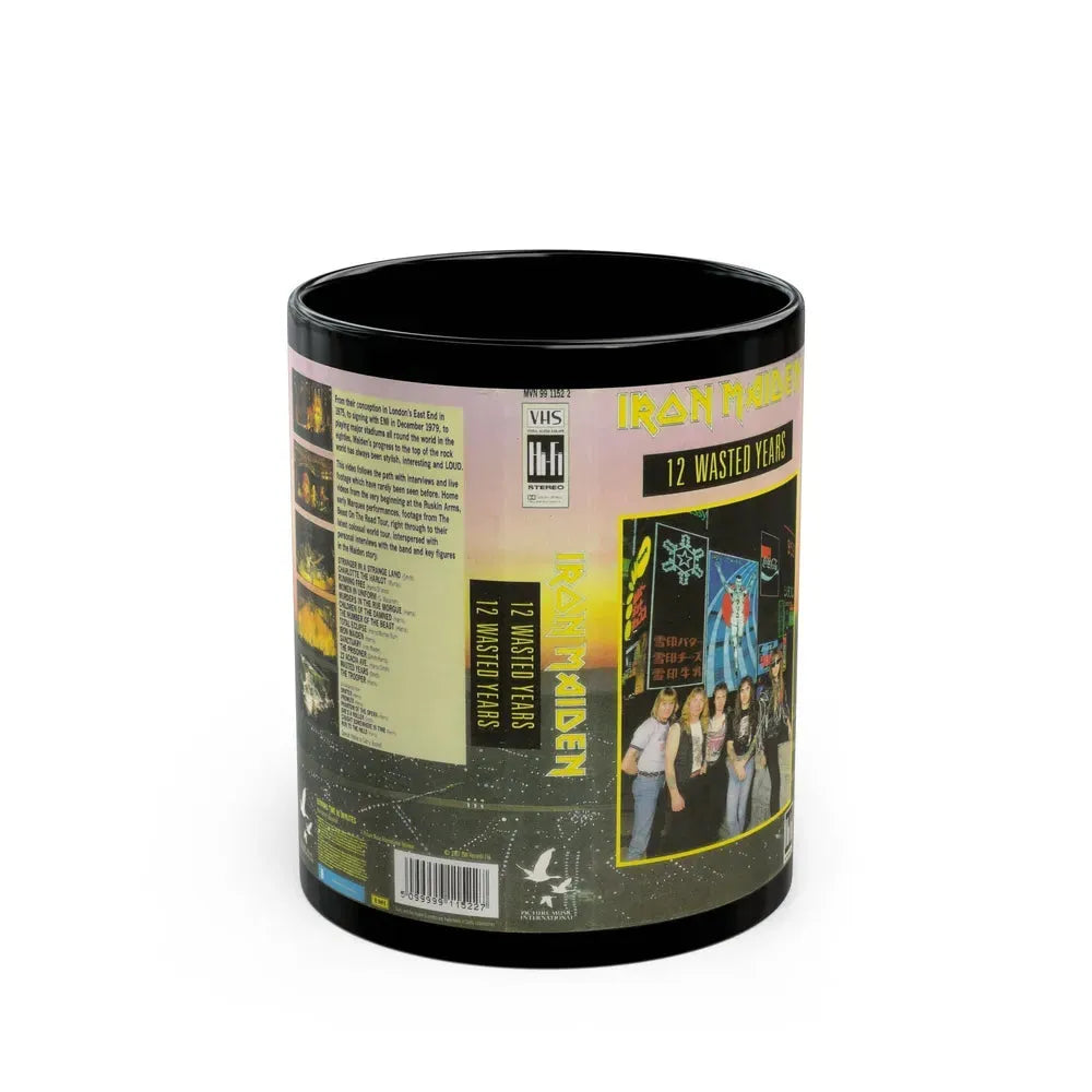 IRON MAIDEN 12 WASTED YEARS (VHS COVER) - Black Coffee Mug 11oz - Go Mug Yourself