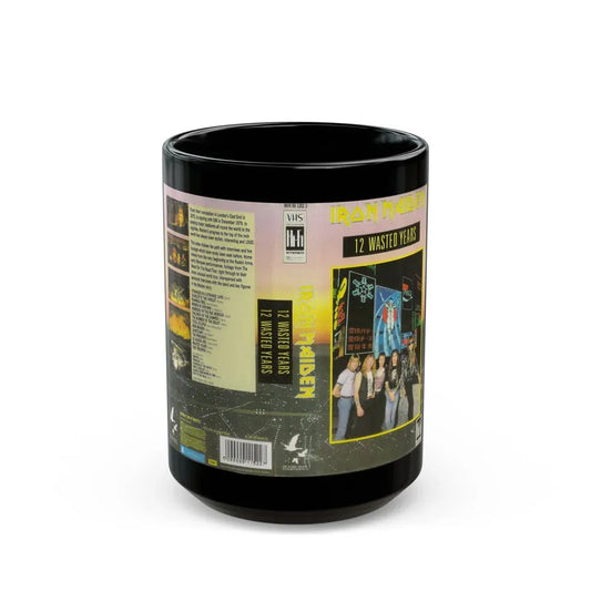 IRON MAIDEN 12 WASTED YEARS (VHS COVER) - Black Coffee Mug 15oz - Go Mug Yourself