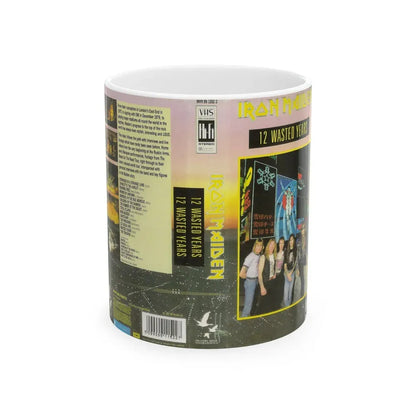 IRON MAIDEN 12 WASTED YEARS (VHS COVER) - White Coffee Mug 11oz - Go Mug Yourself