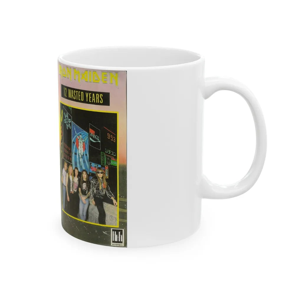 IRON MAIDEN 12 WASTED YEARS (VHS COVER) - White Coffee Mug-Go Mug Yourself