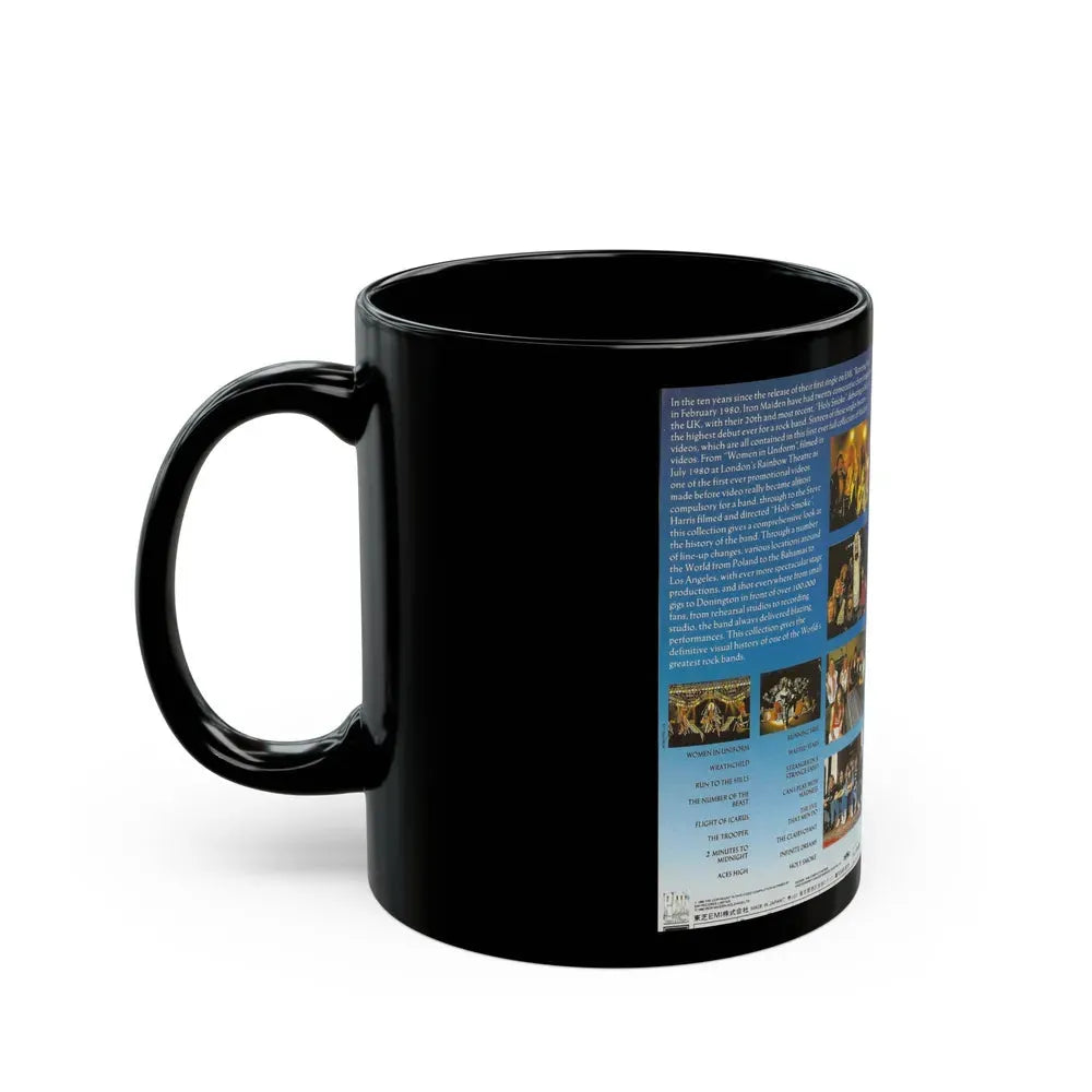 IRON MAIDEN THE FIRST TEN YEARS (VHS COVER) - Black Coffee Mug - Go Mug Yourself