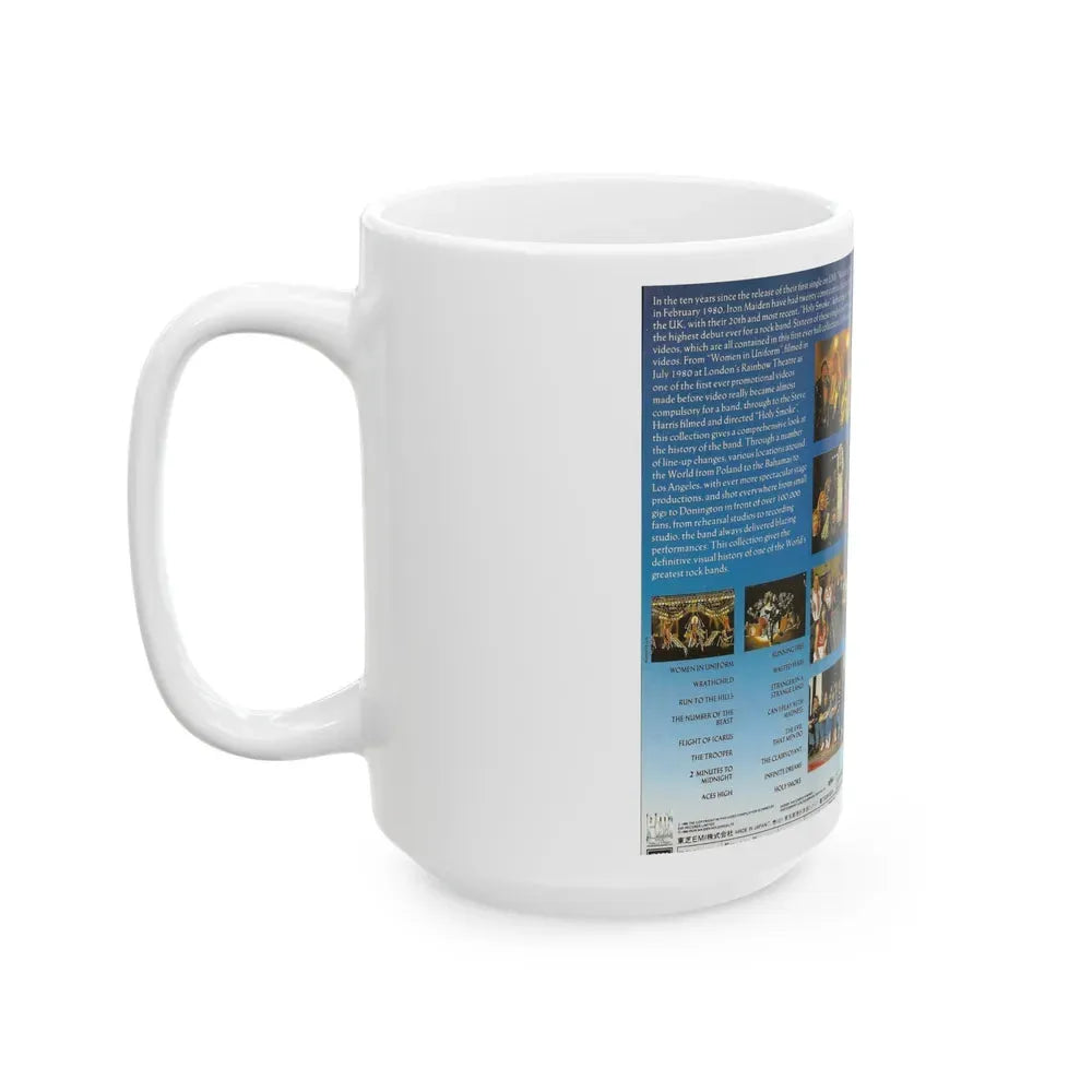 IRON MAIDEN THE FIRST TEN YEARS (VHS COVER) - White Coffee Mug - Go Mug Yourself