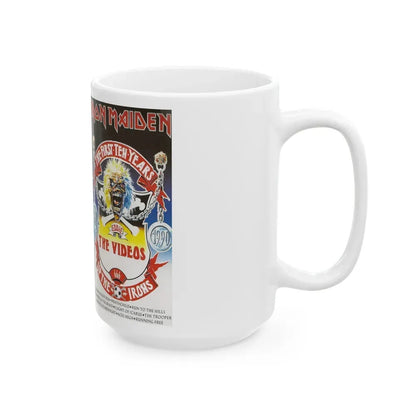IRON MAIDEN THE FIRST TEN YEARS (VHS COVER) - White Coffee Mug - Go Mug Yourself