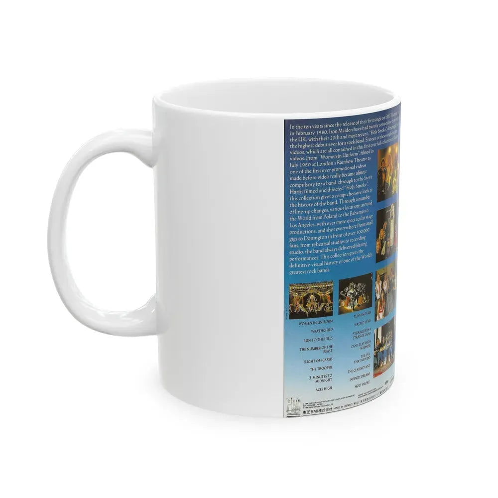 IRON MAIDEN THE FIRST TEN YEARS (VHS COVER) - White Coffee Mug - Go Mug Yourself