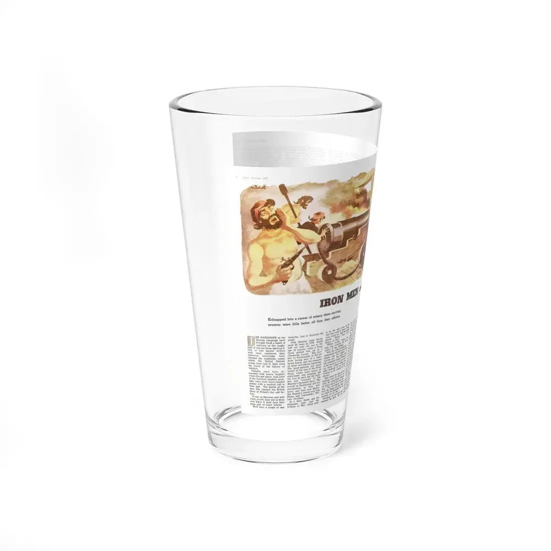 Iron Men and Wooden Walls, Man Junior, October 1951 - Pint Glass 16oz - Go Mug Yourself