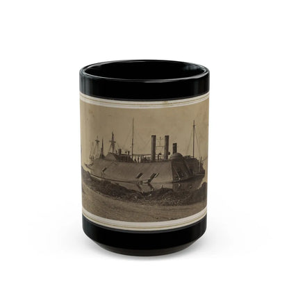 Ironclad Uss Essex At Baton Rouge, Louisiana (U.S. Civil War) Black Coffee Mug-15oz-Go Mug Yourself