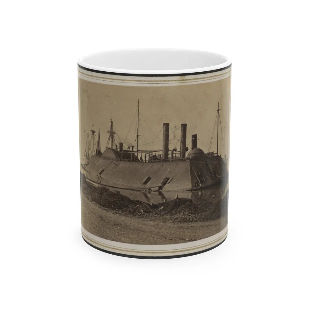 Ironclad Uss Essex At Baton Rouge, Louisiana (U.S. Civil War) White Coffee Mug-11oz-Go Mug Yourself