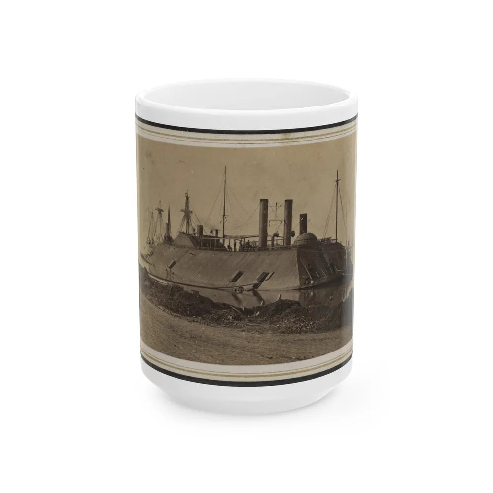 Ironclad Uss Essex At Baton Rouge, Louisiana (U.S. Civil War) White Coffee Mug-15oz-Go Mug Yourself