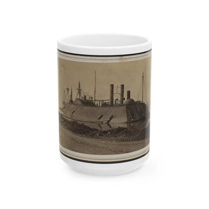 Ironclad Uss Essex At Baton Rouge, Louisiana (U.S. Civil War) White Coffee Mug-15oz-Go Mug Yourself