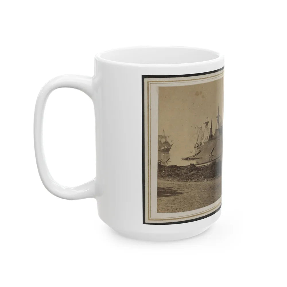 Ironclad Uss Essex At Baton Rouge, Louisiana (U.S. Civil War) White Coffee Mug-Go Mug Yourself