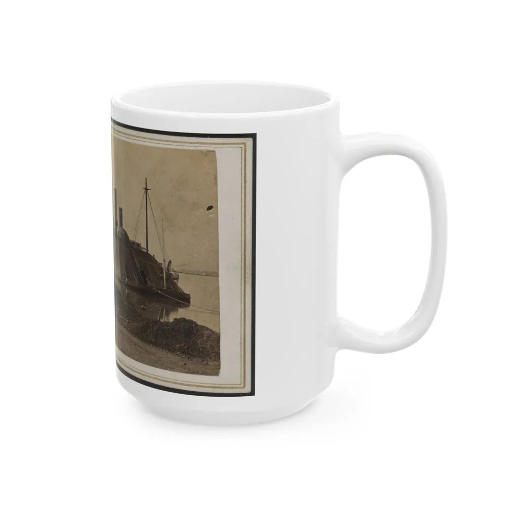 Ironclad Uss Essex At Baton Rouge, Louisiana (U.S. Civil War) White Coffee Mug-Go Mug Yourself