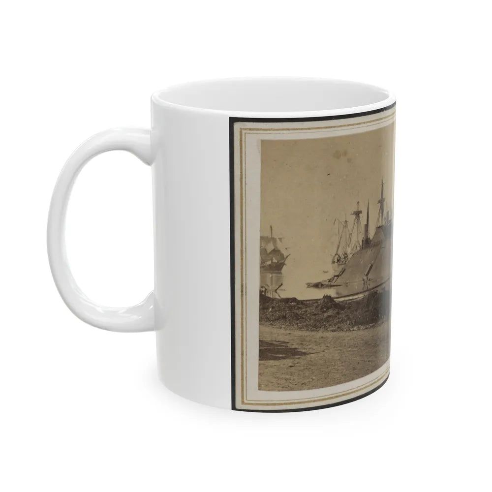 Ironclad Uss Essex At Baton Rouge, Louisiana (U.S. Civil War) White Coffee Mug-Go Mug Yourself