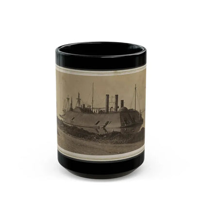 Ironclad Uss Essex At Baton Rouge, Louisiana (U.S. Civil War) Black Coffee Mug 15oz - Go Mug Yourself