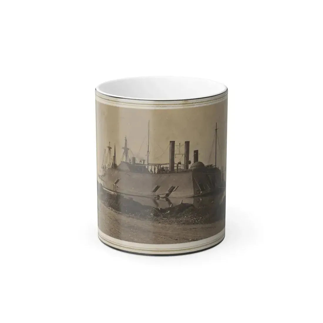 Ironclad Uss Essex at Baton Rouge, Louisiana (U.S. Civil War) Color Changing Coffee Mug 11oz Default Title 11oz - Go Mug Yourself