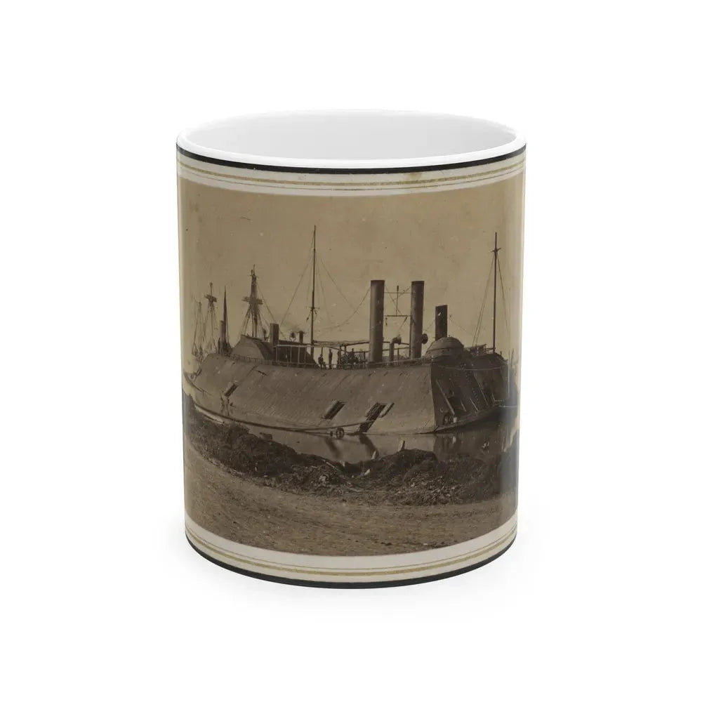 Ironclad Uss Essex At Baton Rouge, Louisiana (U.S. Civil War) White Coffee Mug 11oz - Go Mug Yourself