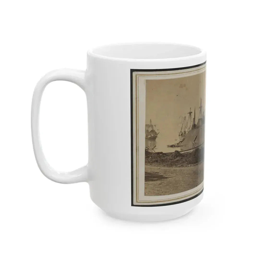 Ironclad Uss Essex At Baton Rouge, Louisiana (U.S. Civil War) White Coffee Mug - Go Mug Yourself