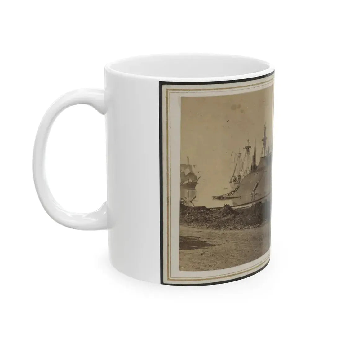 Ironclad Uss Essex At Baton Rouge, Louisiana (U.S. Civil War) White Coffee Mug - Go Mug Yourself