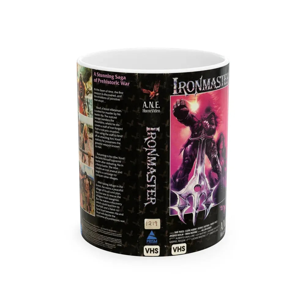 IRONMASTER (VHS COVER) - White Coffee Mug 11oz - Go Mug Yourself