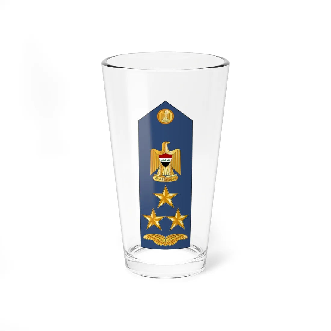 IRQAF Amid BG (Iraq) (Military Rank) Pint Glass 16oz 16oz - Go Mug Yourself