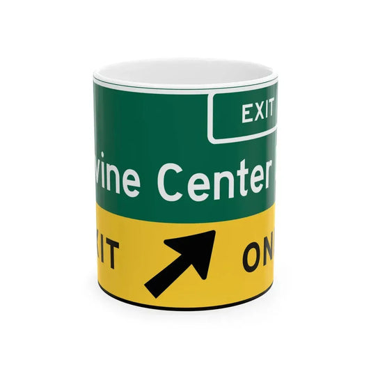 Irvine Center Drive (California) (Road Sign) White Coffee Mug 11oz - Go Mug Yourself