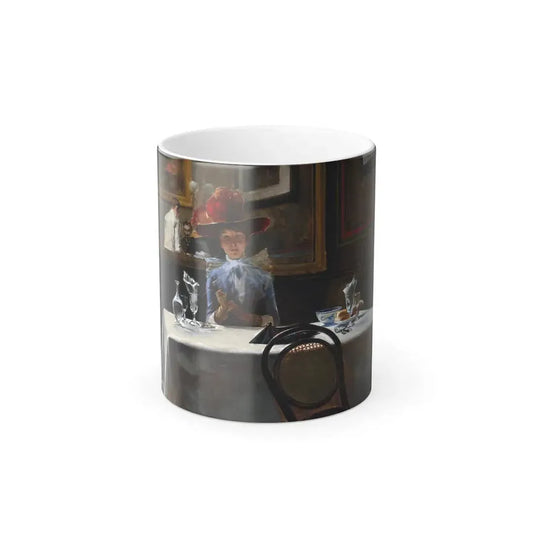 Irving Ramsey Wiles (1861-1948) The Corner Table - Oil on Canvas 1886 - Color Changing Mug 11oz 11oz - Go Mug Yourself