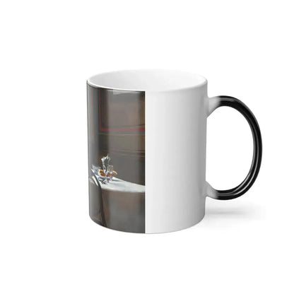 Irving Ramsey Wiles (1861-1948) The Corner Table - Oil on Canvas 1886 - Color Changing Mug 11oz - Go Mug Yourself