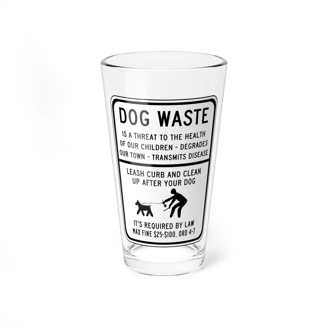 IS A THREAT TO THE HEALTH OF OUR CHILDREN DEGRADES Delaware SR1-13-DE (Delaware) (Road Sign) Pint Glass 16oz 16oz - Go Mug Yourself